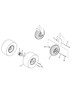 Wheels Diagram and Parts List for Z-FORCES60 (17AI5GHD-17AI5GHD010)(2012) Cub Cadet Lawn Tractor